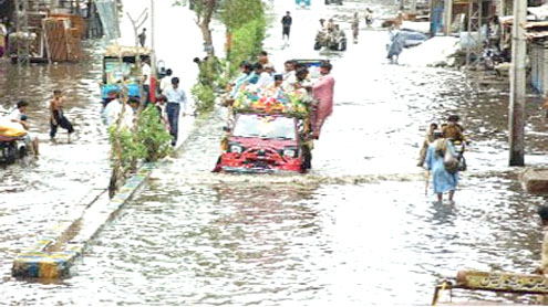 Monsoon Rains cause havoc in Interior Sindh