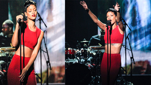 Red hot Rihanna