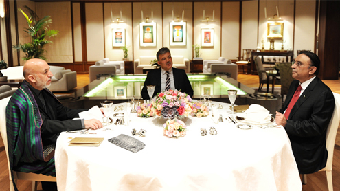 Turkish President hosts dinner for Zardari, Karzai