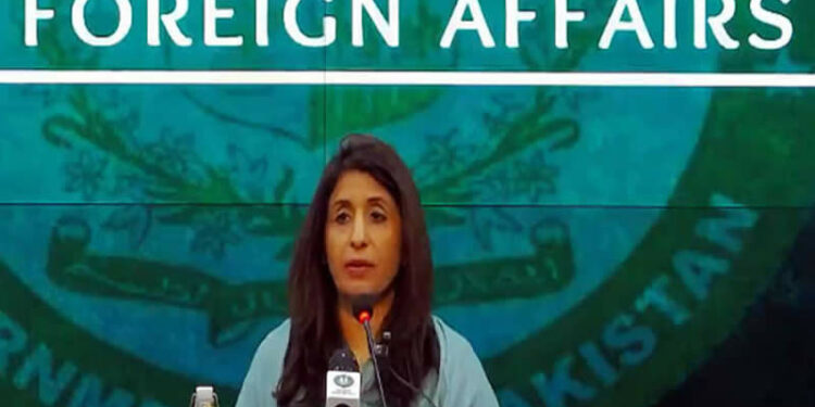 Foreign Office Spokesperson Mumtaz Zahra Baloch