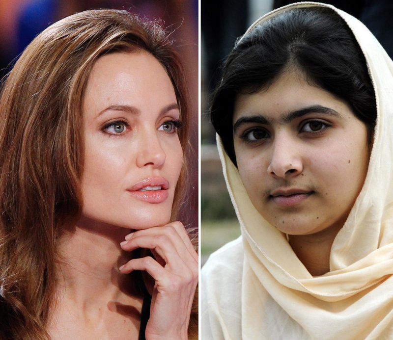 Angelina Jolie and Malala Yousafzai